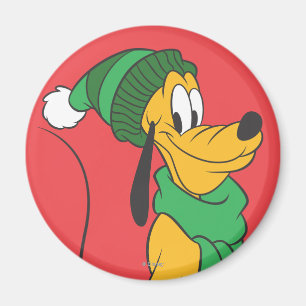 Pluto In Winter Gear Magnet