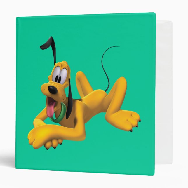 Pluto | Laying with Ear Up Binder (Front/Inside)