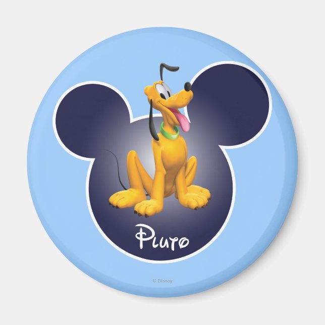 Pluto | Mickey Head Icon Magnet (Front)