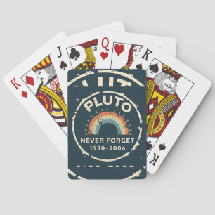Pluto Never Forget 1930-2006 Vintage Retro Space Playing Cards