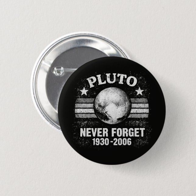 Pluto Never Forget 2 Inch Round Button (Front & Back)