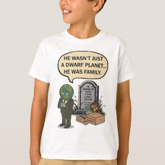 Pluto Never Forget Dwarf Planet Funny Space Humour T-Shirt