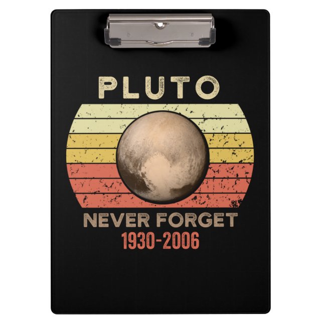 pluto never forget, eris, moon, astronomy, astrono clipboard (Front)