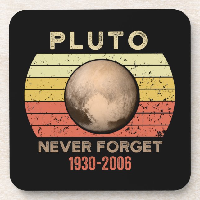 pluto never forget, eris, moon, astronomy, astrono coaster (Front)