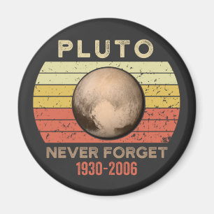 pluto never forget, eris, moon, astronomy, astrono magnet