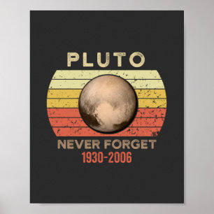 pluto never forget, eris, moon, astronomy, astrono poster