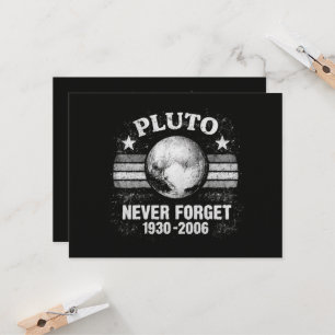 Pluto Never Forget Invitation
