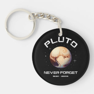 Pluto Never Forget Keychain
