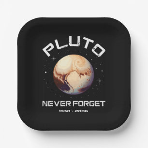 Pluto Never Forget Paper Plate