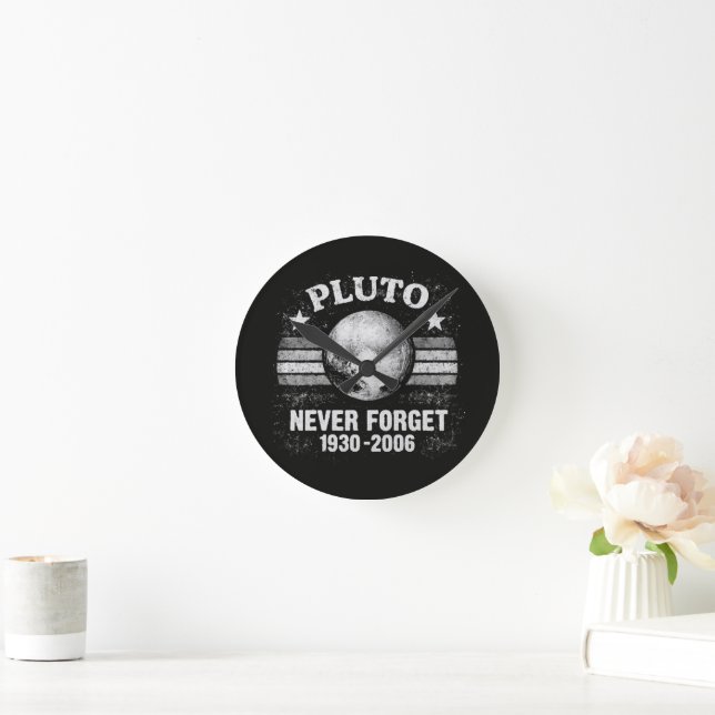 Pluto Never Forget Round Clock (Home)