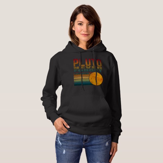 Pluto Never Forget T-Shirt Hoodie (Front Full)
