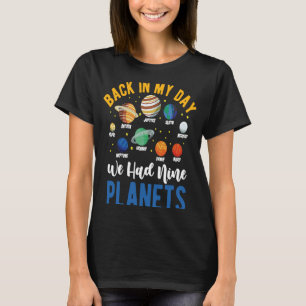 Pluto Nine Planets Astronomy Telescope Cosmology T-Shirt