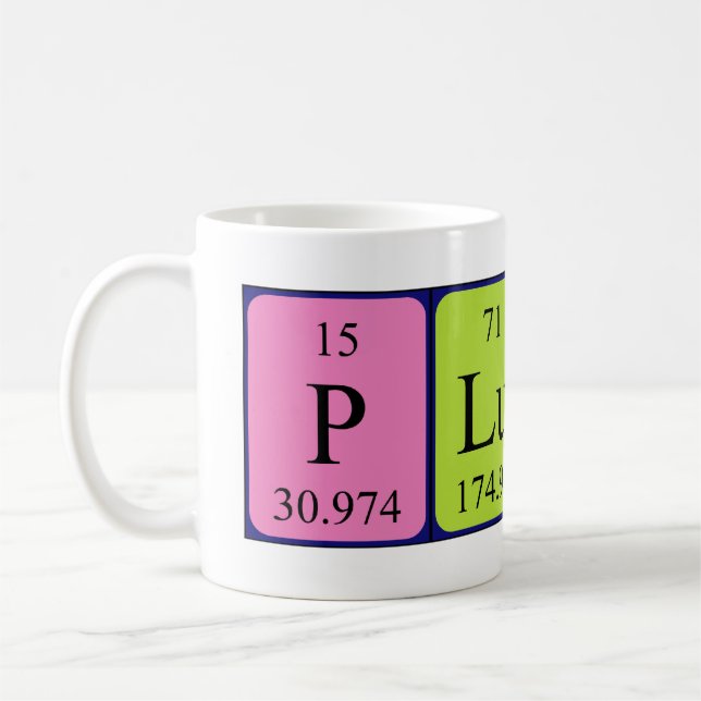 Pluto périodique nom de table mug (Gauche)