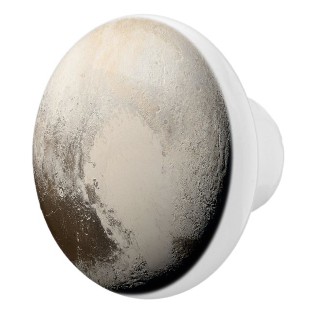 Pluto Planet Solar System Elegant Greige Scorpio Ceramic Knob (Right)