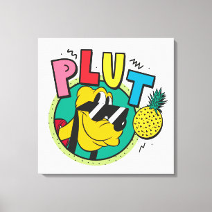 Pluto Retro Cool Summer Vibes Canvas Print