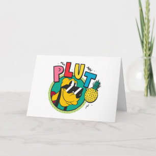 Pluto Retro Cool Summer Vibes Card