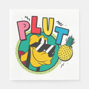 Pluto Retro Cool Summer Vibes Napkin