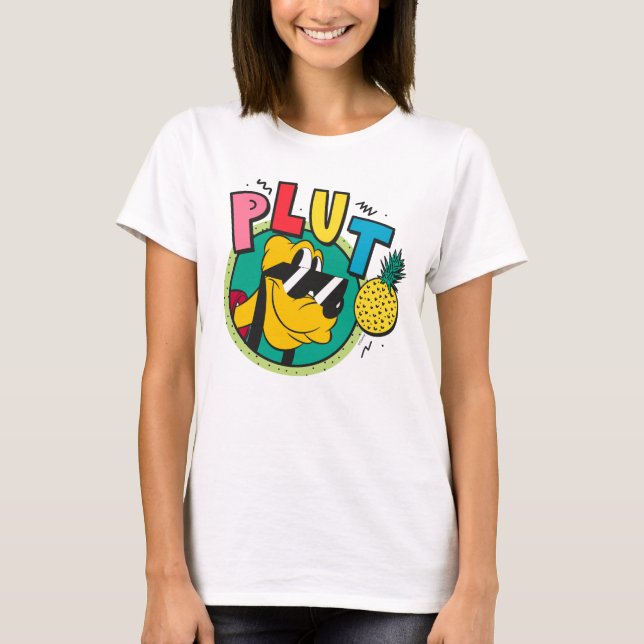 Pluto Retro Cool Summer Vibes T-Shirt (Front)