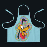 Pluto Retro Radiant Pop Art Apron<br><div class="desc">Add a burst of energy and color to your world with this vibrant, multi-layered graphic! Featuring a joyful Pluto surrounded by a mesmerizing rainbow of radiating outlines, this design perfectly blends classic animation charm with a bold, 70s-inspired psychedelic aesthetic. The concentric rings of electric blue, bright pink, sunny yellow, and...</div>