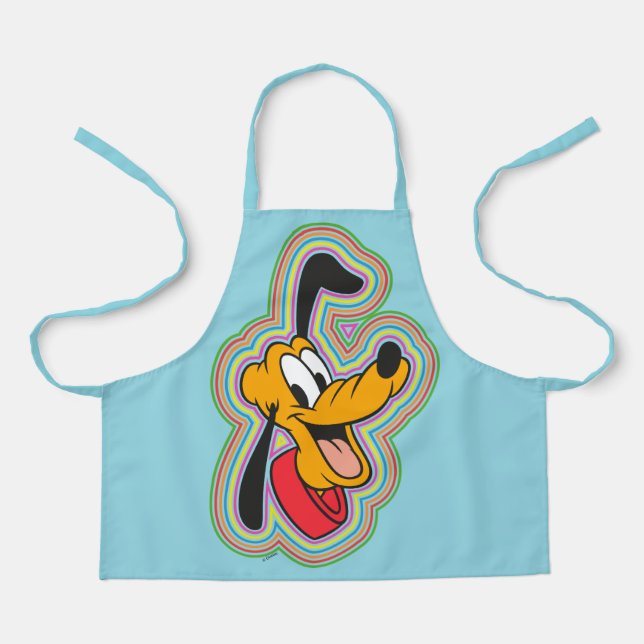 Pluto Retro Radiant Pop Art Apron (Front)