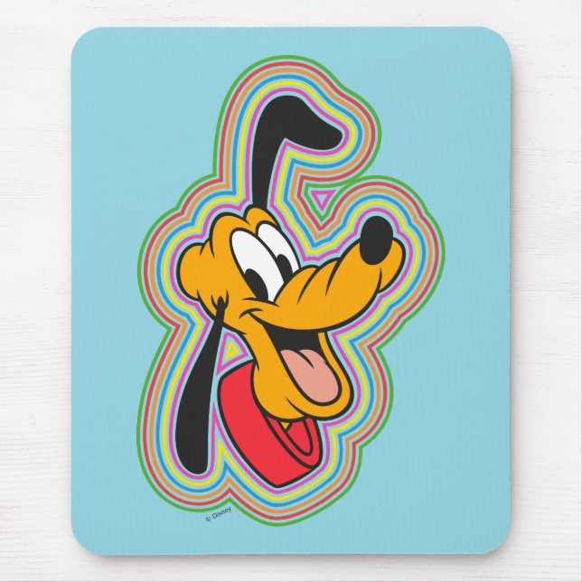 Pluto Retro Radiant Pop Art Mouse Pad (Front)
