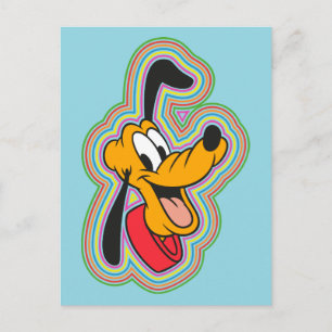 Pluto Retro Radiant Pop Art Postcard