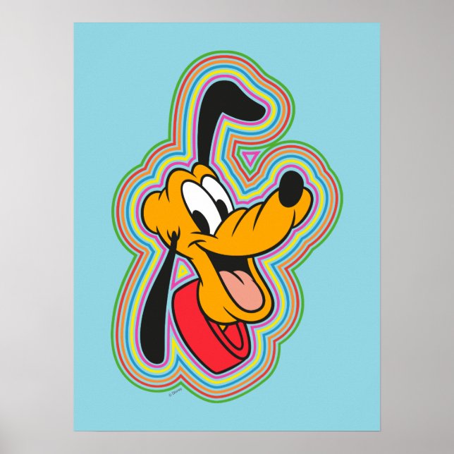 Pluto Retro Radiant Pop Art Poster (Front)