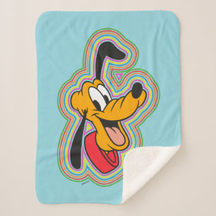 Pluto Retro Radiant Pop Art Sherpa Blanket