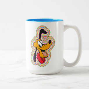 Pluto Retro Radiant Pop Art Two-Tone Coffee Mug