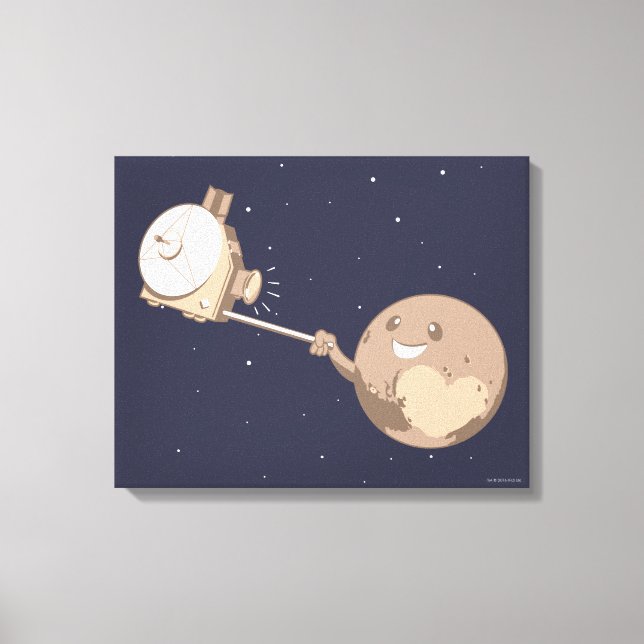 Pluto Selfie Canvas Print (Front)