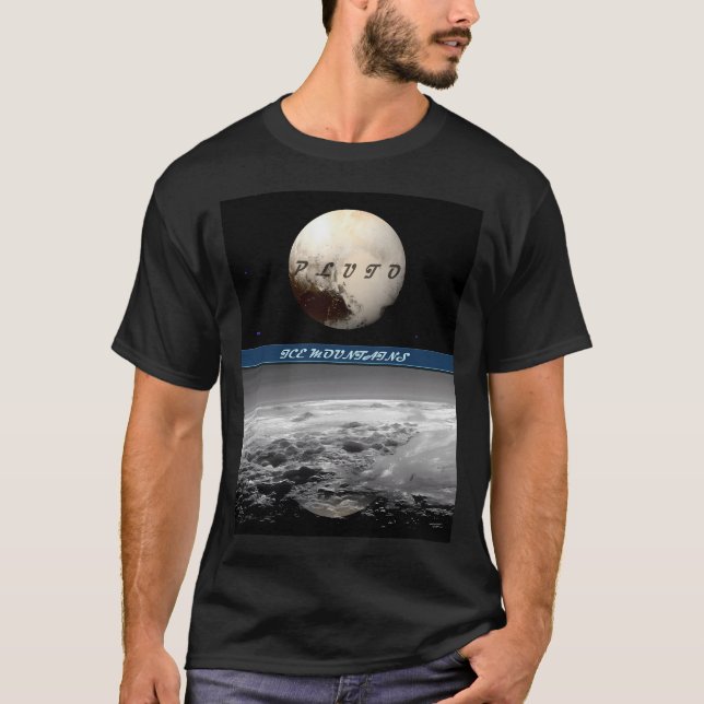 Pluto Surface With Planet T-Shirt (Front)