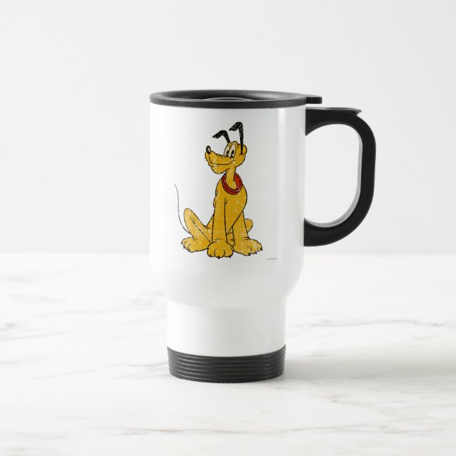Pluto | Vintage & Distressed Travel Mug (Right)