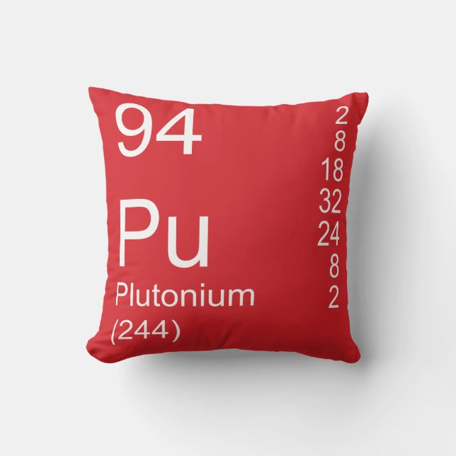 Plutonium Throw Pillow (Front)