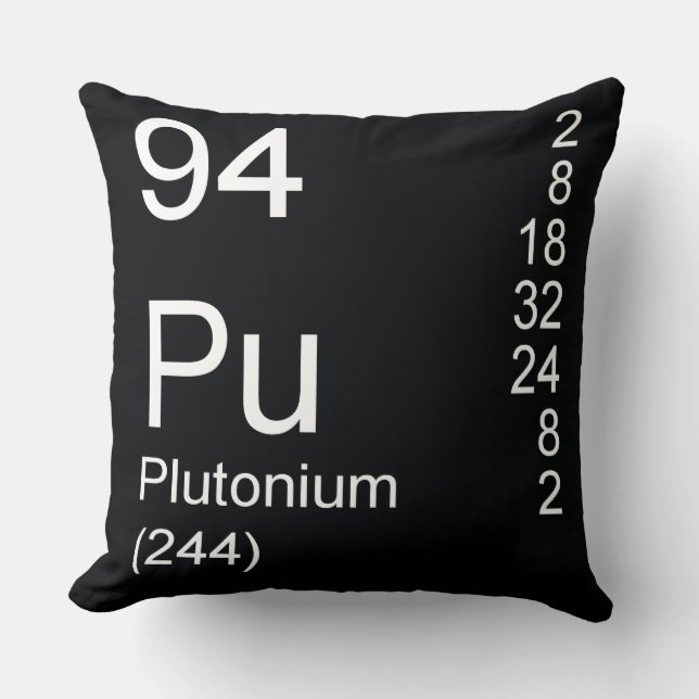 Plutonium Throw Pillow (Front)