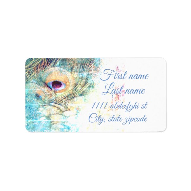 Plutôt étiquette de adresse de paon (Devant)