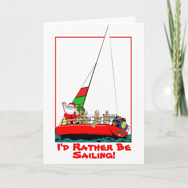 Plutôt naviguer Carte de voeux de Noël (Devant)