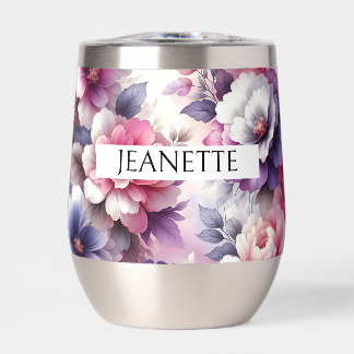 Plutôt rose et violet Floral Personnalisé