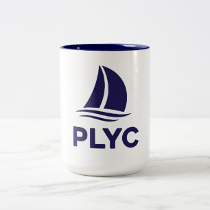 PLYC White Mug with Navy Interior 