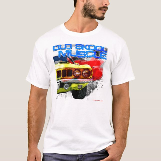 Plymouth Cuda Old Skool Muscle T-Shirt (Front)