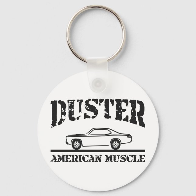 Plymouth Duster American Muscle Car Keychain (Front)
