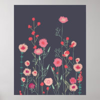 Plymouth Flowers Dark Boho Floral