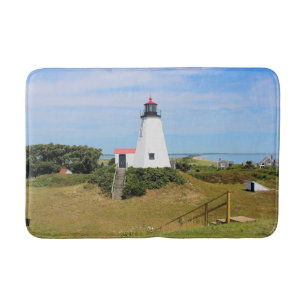 Plymouth Lighthouse, Massachusetts Large Bath Mat