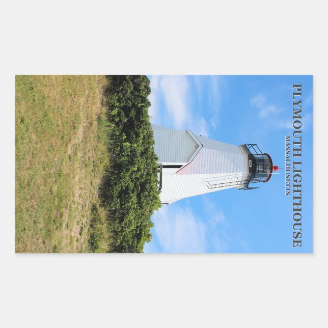 Plymouth Lighthouse, "The Gurnet", MA Stickers (Front)