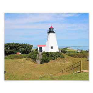 Plymouth Lighthouse, "the Gurnet" Massachusetts Photo Print