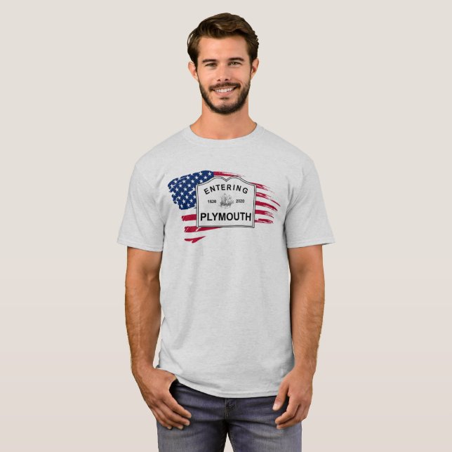 Plymouth MA 400th Anniversary T-Shirt (Front Full)