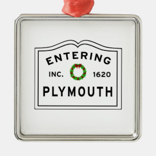 Plymouth, MA Vacances Wreath Ornement en céramique