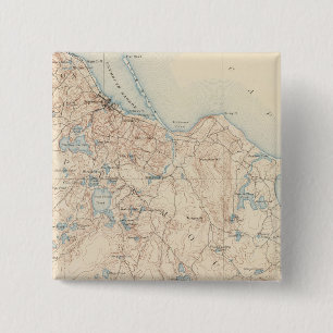 Plymouth, Massachusetts 2 Inch Square Button