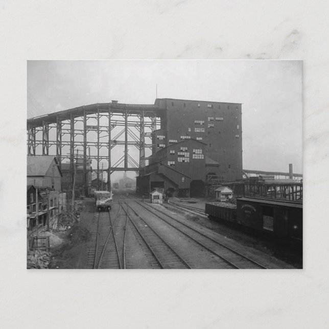 Plymouth Pa. Coal Breaker Postcard (Front)