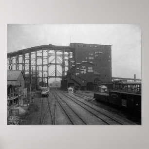 Plymouth Pa. Poster sur le brise-charbon