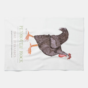 PLYMOUTH ROCK HEN, tony fernandes Kitchen Towel